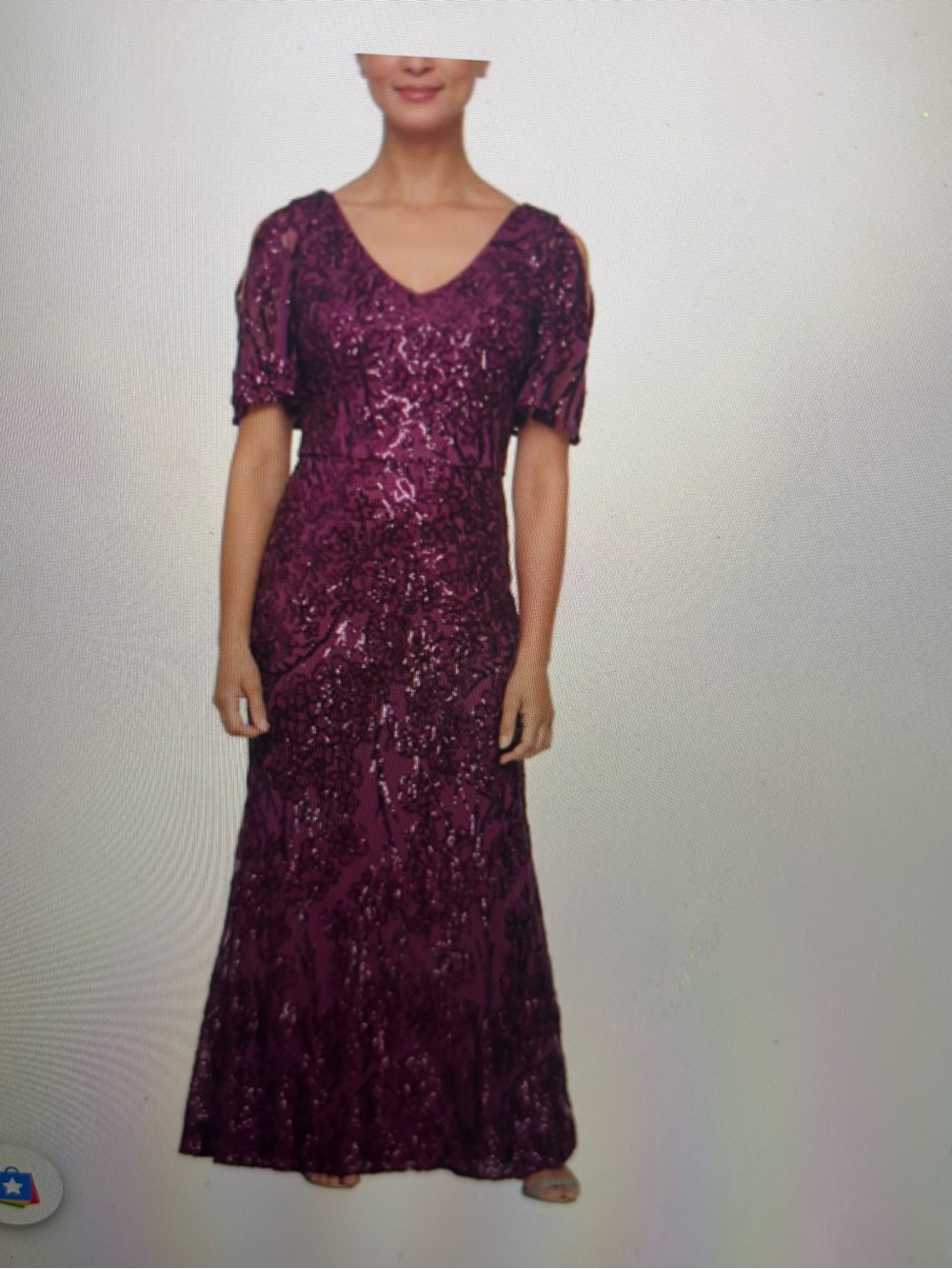 Alex Evenings 6611 Long Formal Sequins Dress